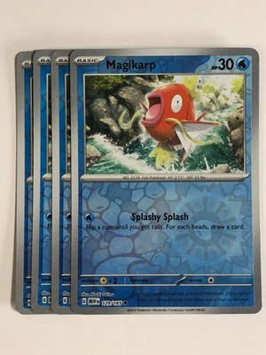 Pokemon TCG 151 4x Playset Reverse Holographic Magikarp 129/165 Near Mint