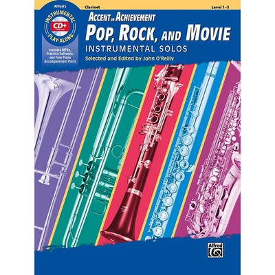 BELWIN Accent on Achievement Pop, Rock, and Movie Solos Clarinet Book & CD