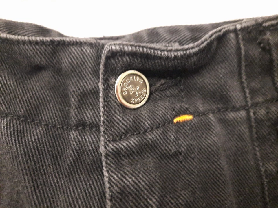 Jeans Brooklyn Xpress desde 1988 Geniune 34x30 negros hilo naranja Foto 4 de 4