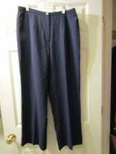Escada Dark Blue Navy Size 44 Women's Dress Slacks Wool/ Elastane Blend