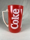 Vintage Coca Cola Plastic Mug Red Coke Cup Large Handle Advertising Cup