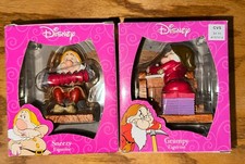 Sneezy & Grumpy 2002 Enesco Disney Princess Snow White CVS Figures