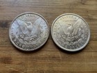 US Morgan Silver Dollars 2 coins circulated details Pre 1904 Lot F2 — photo 2