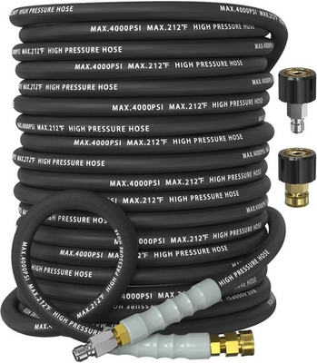 #ad Pressure Washer Hose 100FT 4000 PSI Kink Resistant Steel Braided Layer amp; NonMar $145.99