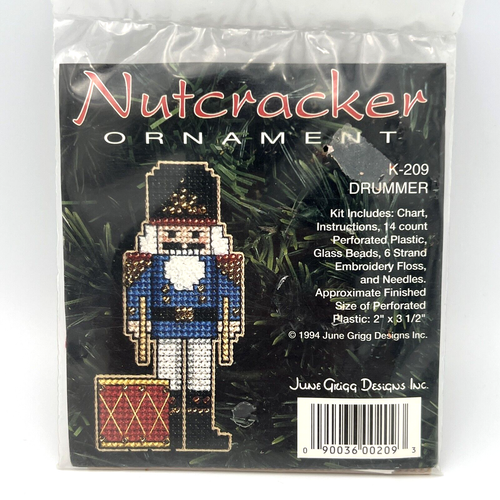 Vintage June Grigg Cross Stich Kit Nutcracker DRUMMER 1994 #K-209 NOS Sealed
