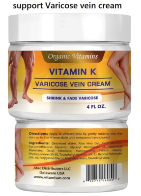 32 Oz VARICOSE SPIDER VEINS CREAM,WITH VITAMIN k LEGS VESSELS Vein
