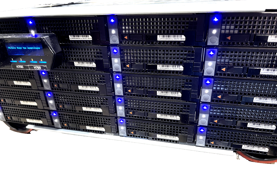 Dell EMC PowerScale H700-4U- 4 Node System, good battery risers. See ...