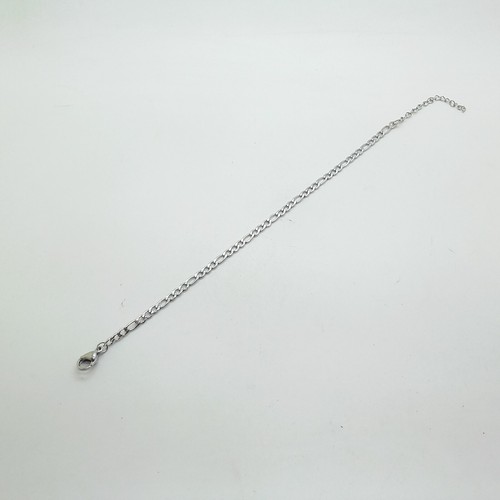 Edelstahl Mode Armband Unisex verstellbare Kette mit Verlängerungskette 840111 - Picture 4 of 6