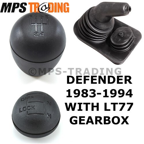 Defender 1983-1994 Gear lever Gaiter with Gear and Transfer Knob BTR1698-LT77 - Picture 1 of 7