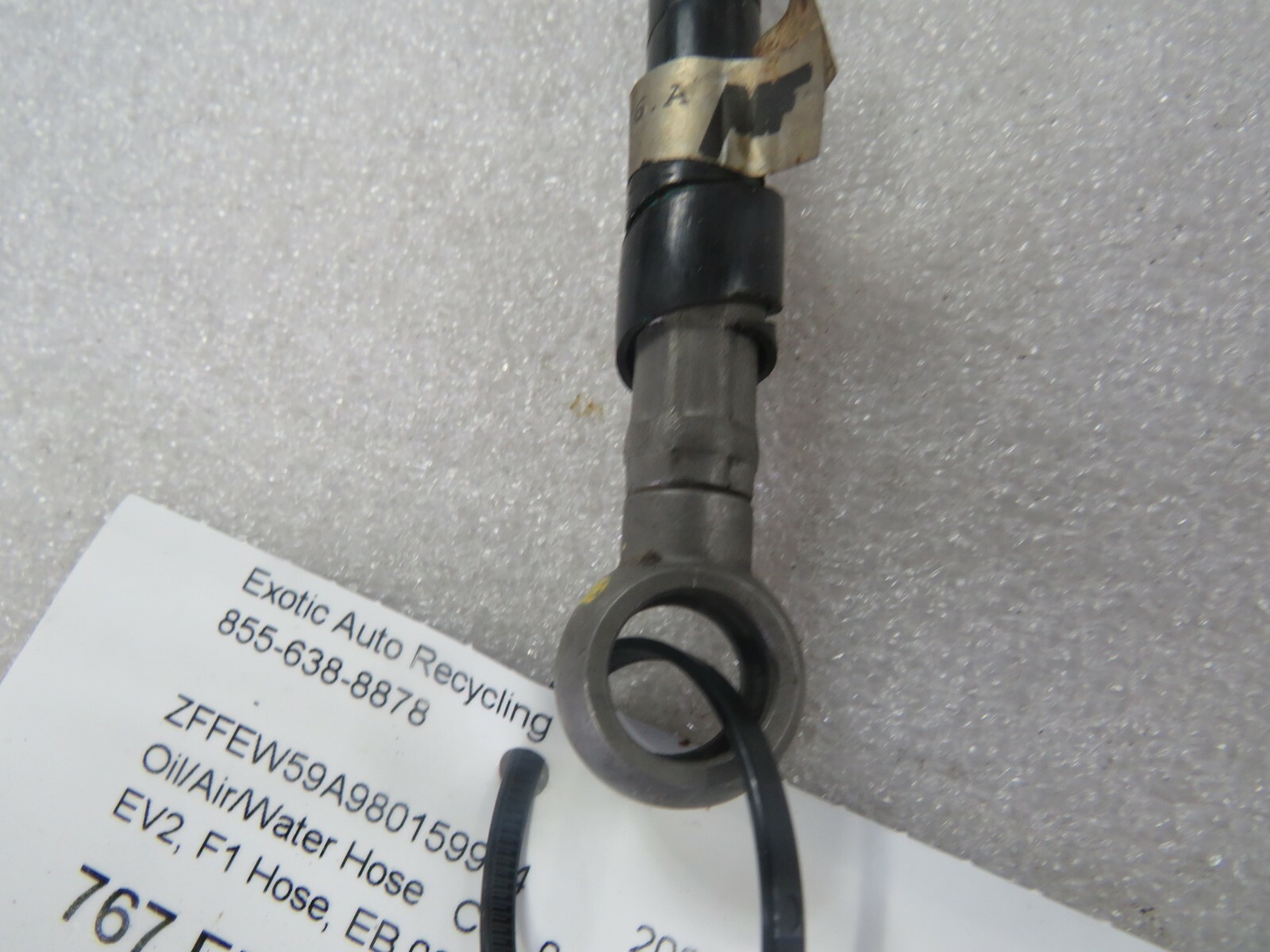 Ferrari F430, EV2 F1 Hose, Used, P/N 0091636 A