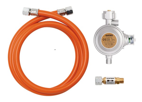 Gasanschluß Gas Anschluss Set Niederdruckregler 50 Mbar Bartscher Neu Gastlando-image