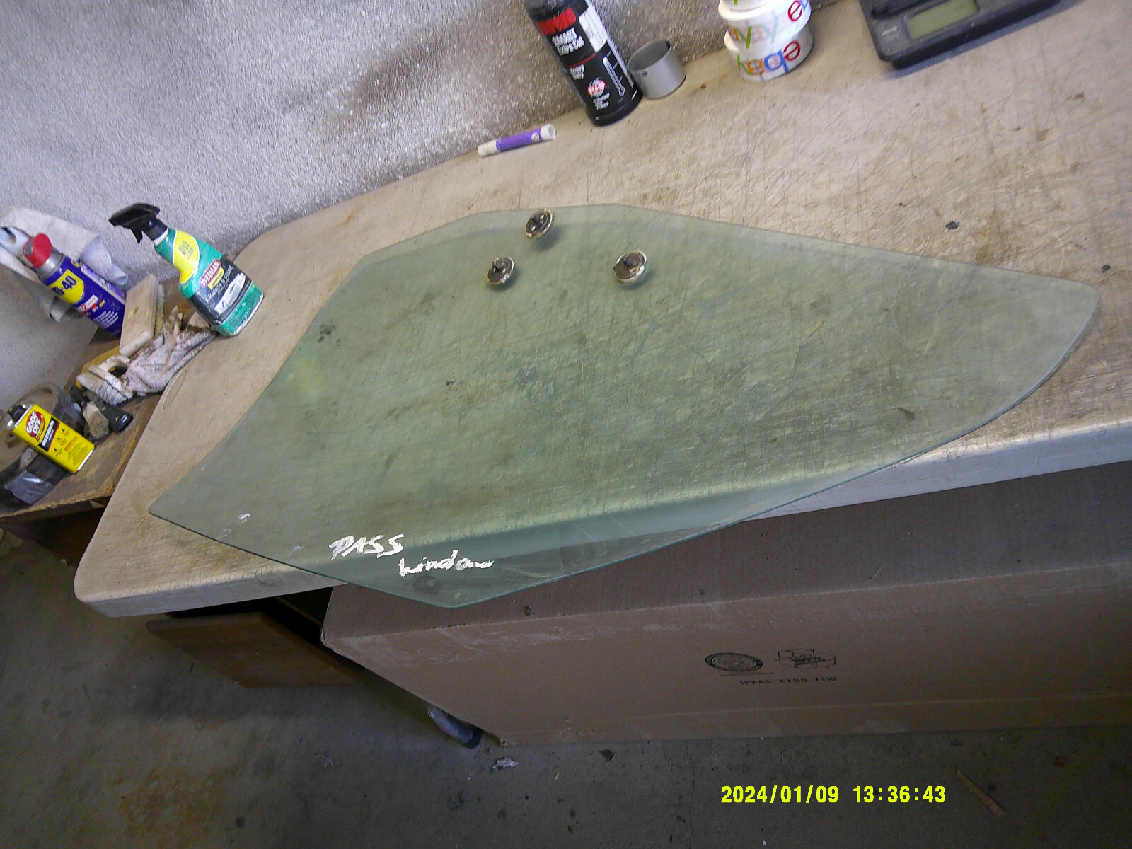 Passenger Door Glass Chrysler Maserati TC 89 90 91