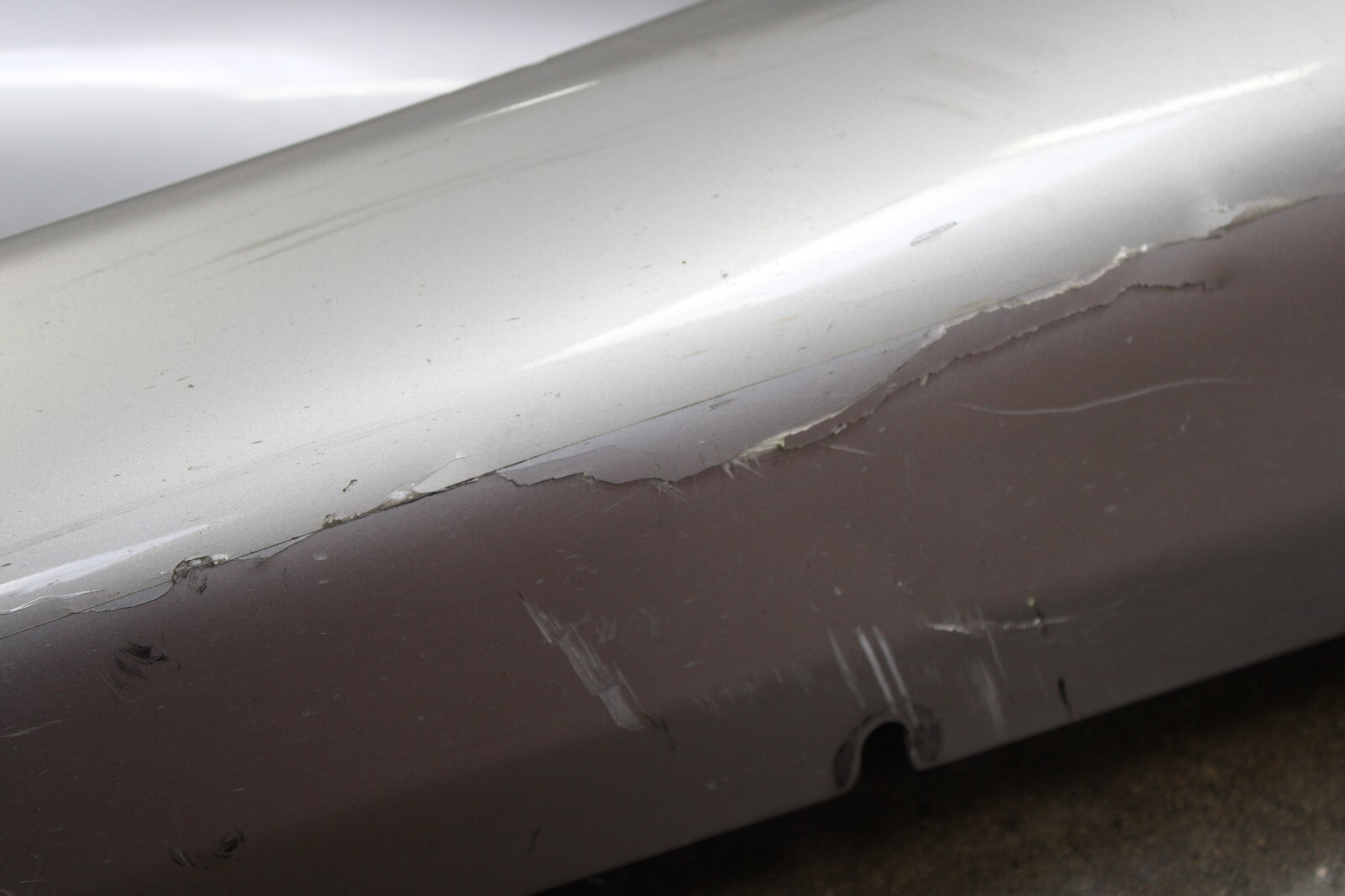 Ferrari 360, LH, Left, Rocker Panel, Silver, Dmg, Used, P/N 66099510