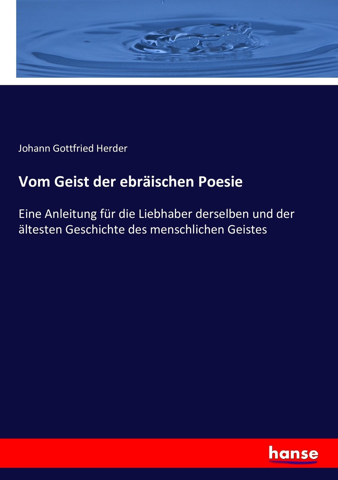 Thumbnail - Vom Geist Der Ebräischen Poesie Johann Gottfried Herder Taschenbuch