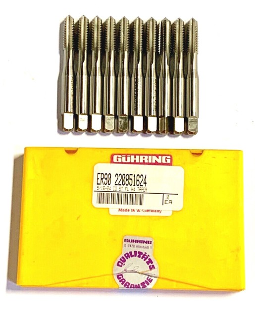 Guhring 5/1624 Cobalt Hand Tap Taper Taps H4 Made In Germany 10 Pack