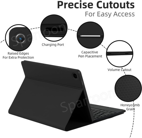 Backlit Touchpad Keyboard Case Cover For Samsung Galaxy Tab A9+ S9 FE S8 S6 Lite - Picture 11 of 36