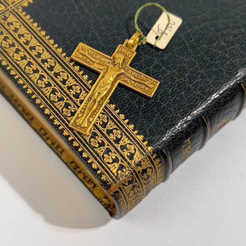 Croix Pendentif Fernand PY en Bronze doré Collection Religion Cross - Picture 2 of 4