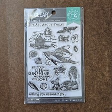 Hero Arts PolyCLEAR - 4" x 6" Clear Stamp Set - The Vault Beach and Sea CM361