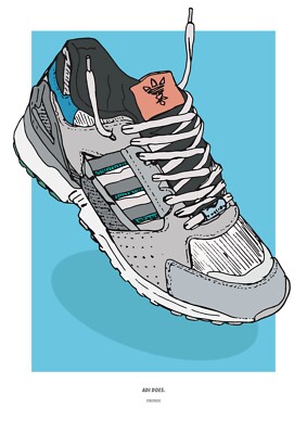 Adidas boost torsion zx aqua eqt Yeezy sneaker poster bild