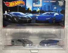 Hot Wheels 2 Pack Lamborghini Aventador Coupe / Huracan LP 610-4 , Free Shipping