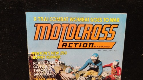 MOTOCROSS ACTION MAGAZINE-APRIL 1974-PENTON 250-HODAKA 125-SADDLEBACK TRANS AMA - Picture 2 of 18