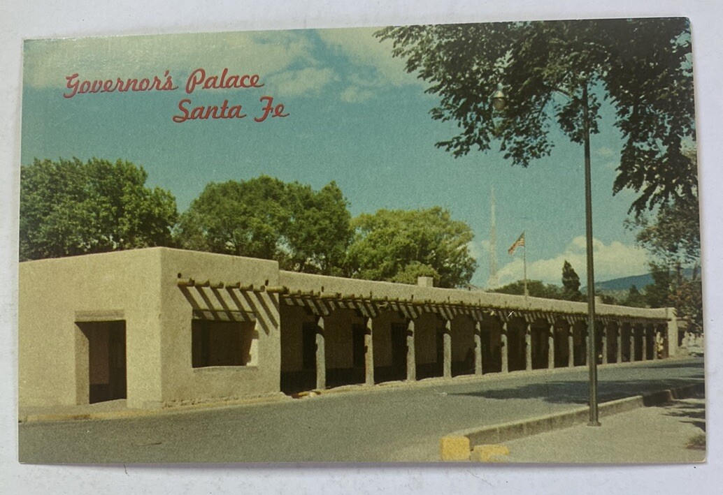 Vintage Postcard ~ View of New Mexico State Governor's Palace ~ Santa Fe NM