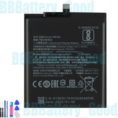 Replacement Phone Battery BM3M For XiaoMi Mi9 SE Mi 9SE 3070mAh