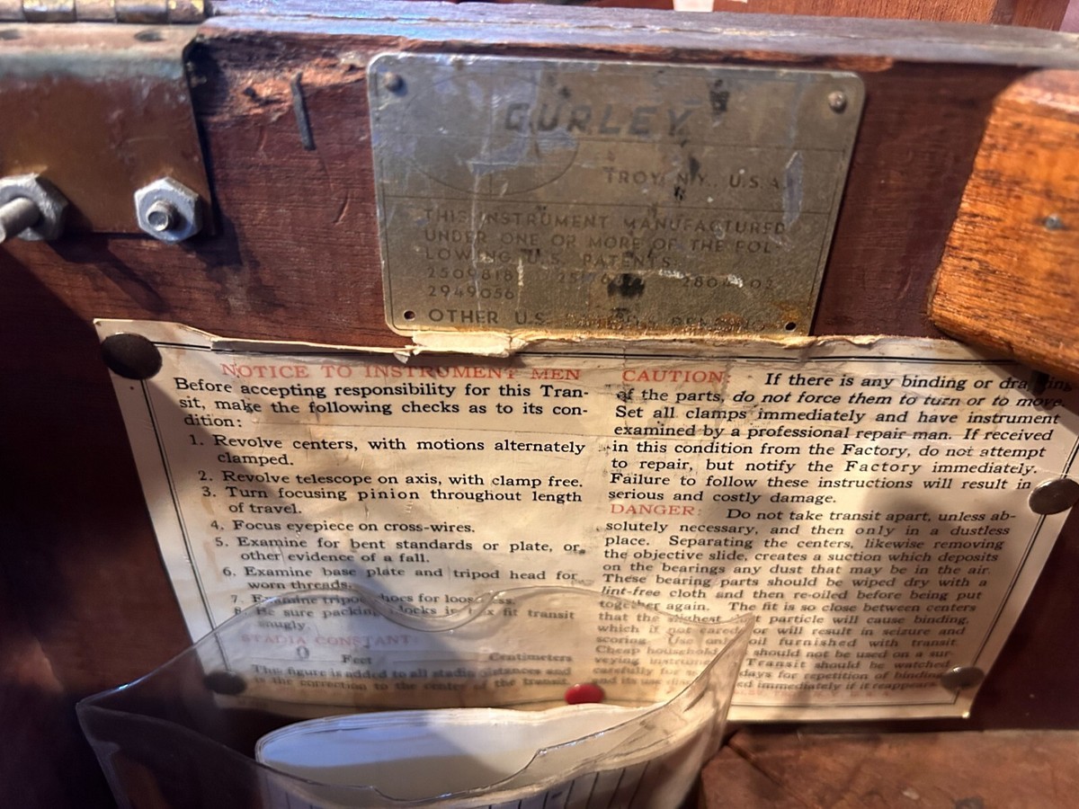趣味 TRANSIT Antique Brass Gurley Engineering and Surveying Transit w
