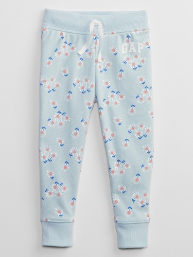 NEU MIT ETIKETT BABY GAP 5T DAISY BLUMENMUSTER BLAUE SWEATHOSE JOGGINGHOSE
