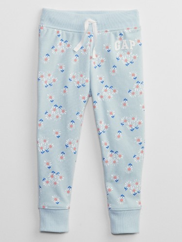 NWT BABY GAP 5T DAISY FLORAL BLUE SWEATPANTS JOGGERS - Picture 1 of 3