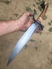 WK BEAUTIFUL CUSTOM HANDMADE 17 INCHES LONG IN HIGH GRADE STEEL HUNTING BOWIE