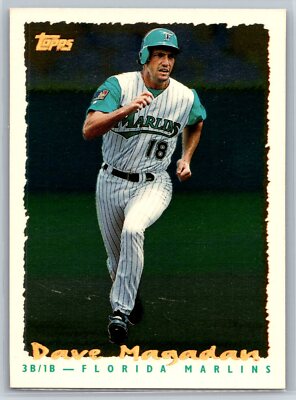 1995 Topps Dave Magadan CyberStats Spectralight Parallel Florida Marlins #154