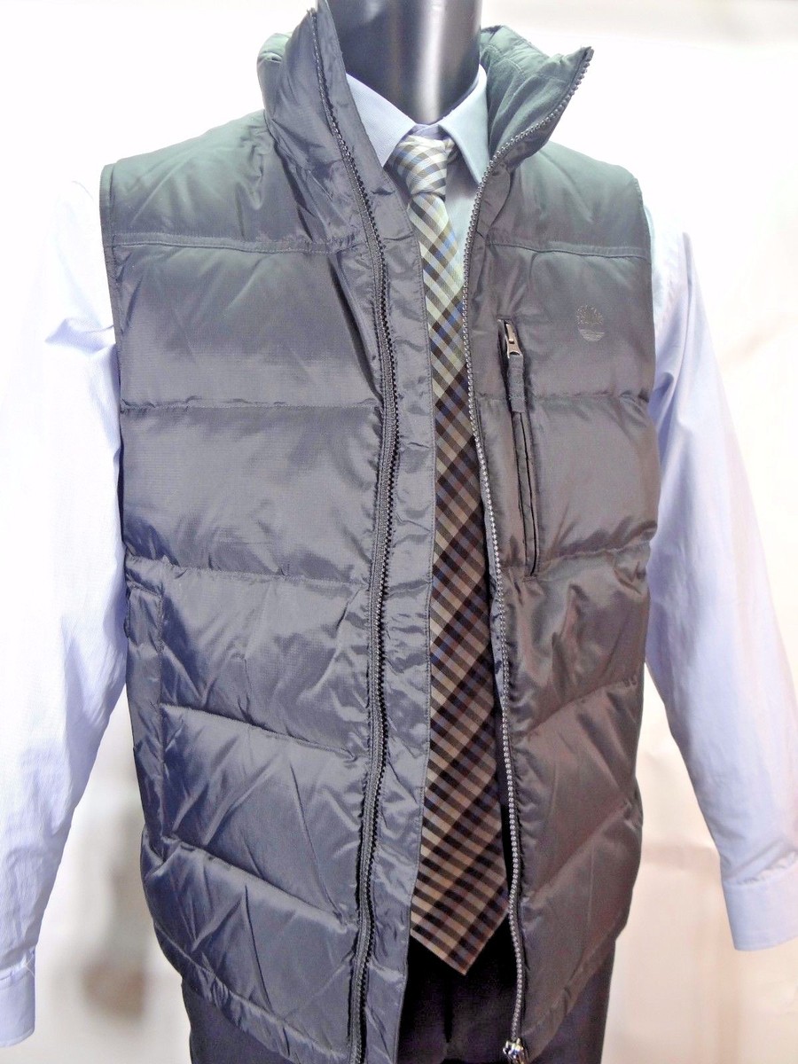 TIMBERLAND BLACK Padded GILET VEST BODYWARMER Duck Down/Feather