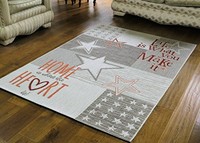 Aspect home/heart Letters Nostalgic Collection With Stars Flat Weave Aspect home/heart Letters Nostalgic Collection With Stars Flat Weave