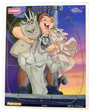 Vintage Playskool Disney's Hunchback of Notre Dame Wood Tray Puzzle 8 Pieces