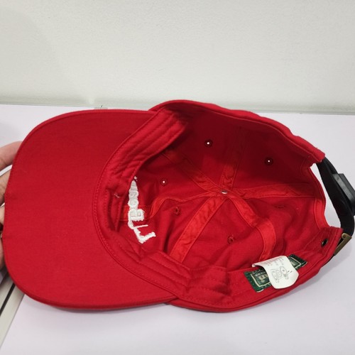 Vintage LL Bean Lighted Trucker Hat Pathfinder Red Khaki Strapback Baseball Cap - Picture 16 of 19
