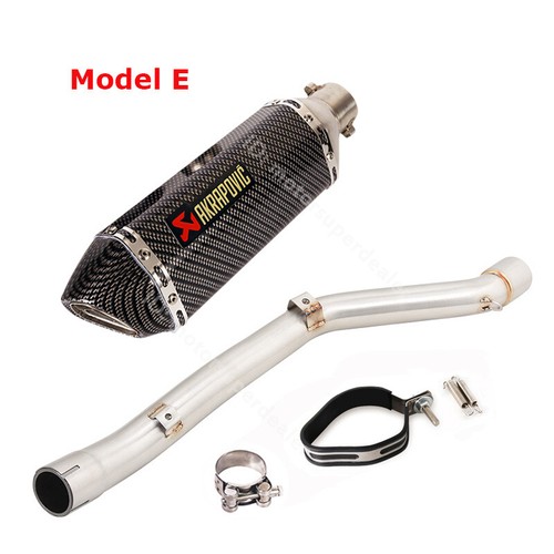 For Suzuki DRZ400SM 2000-2024 DRZ400S Exhaust Mid Pipe Muffler Slip on System - Picture 9 of 12