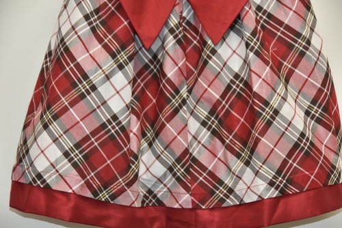 NEW Gymboree Girls Kids Dress Red Green Checked GOLD Metallic Bow CHRISTMAS 5 8 - Picture 9 of 12