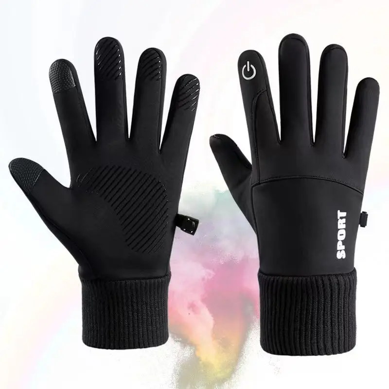 Gloves winter warm windproof waterproof touch screen thermal men  women mittens-image