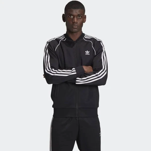 adidas Originals Superstar Track Jacket | Retro Style 3-Stripes Zip-Up - Image 3 of 4