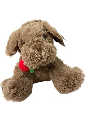 Russell Stover Coco The Love Pup Valentines Holding A Red Rose With Paper Tag
