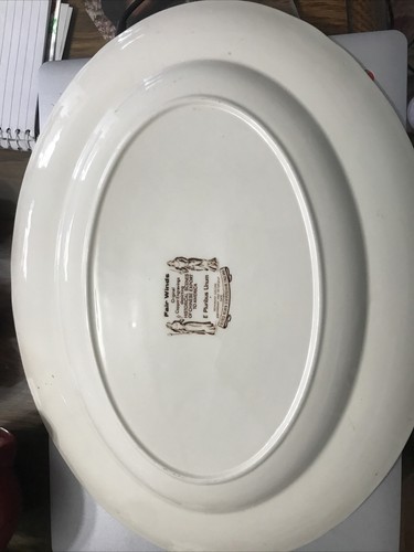 Alfred Meakin Fair Winds Historical Scenes Brown Transferware 14 3/4" Platter - Picture 2 of 3