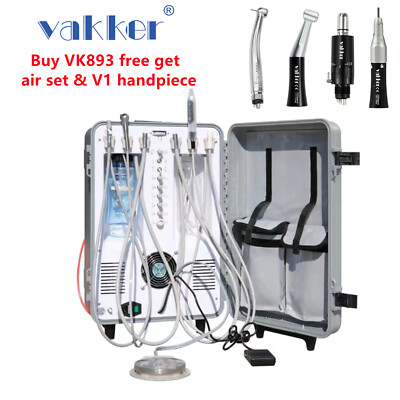 VK893 Portable Dental Delivery Unit with Air Turbine Suction System+4H Handpiece