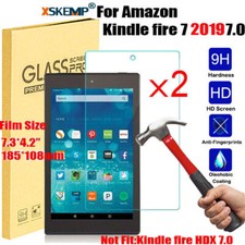 2Pcs For Amazon Kindle fire 7 7th 9th Tempered Glass Tablet Screen Protector 9H