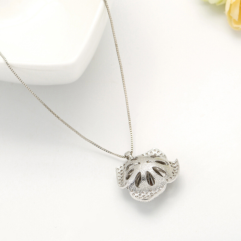 Rose AAA Zircon Simple Fashion Necklace Gold Plated Jewelry Gift Woman 3 Colors