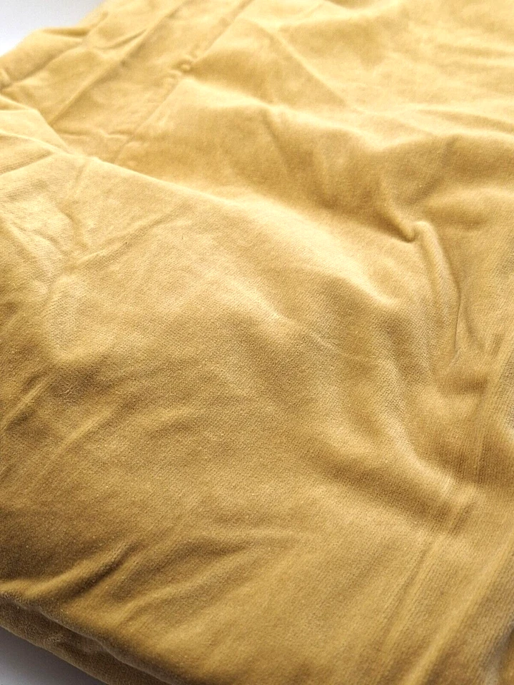 Cortinas de terciopelo dorado forradas de un solo panel 85" de largo 68" de ancho Foto 3 de 4