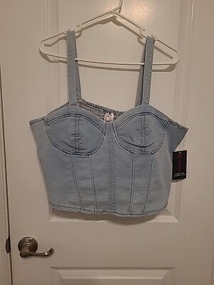  KNIT CORSET DENIM NWT XXL Junior (19)