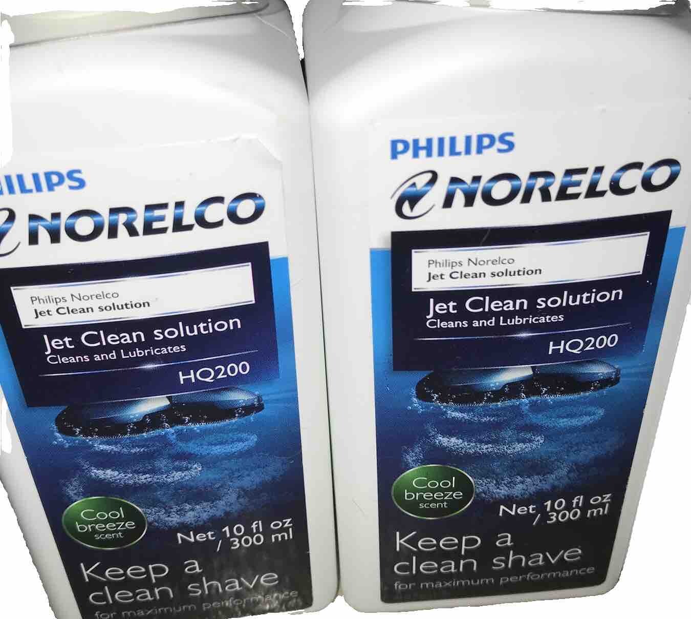Philips Norelco HQ200 Jet Clean Solution Cool Breeze Lot Of 2 10 oz