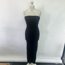 Urban Outfitters Silence + Noise Halle Fold-Over Bandeau Midi Dress. Black. XS.