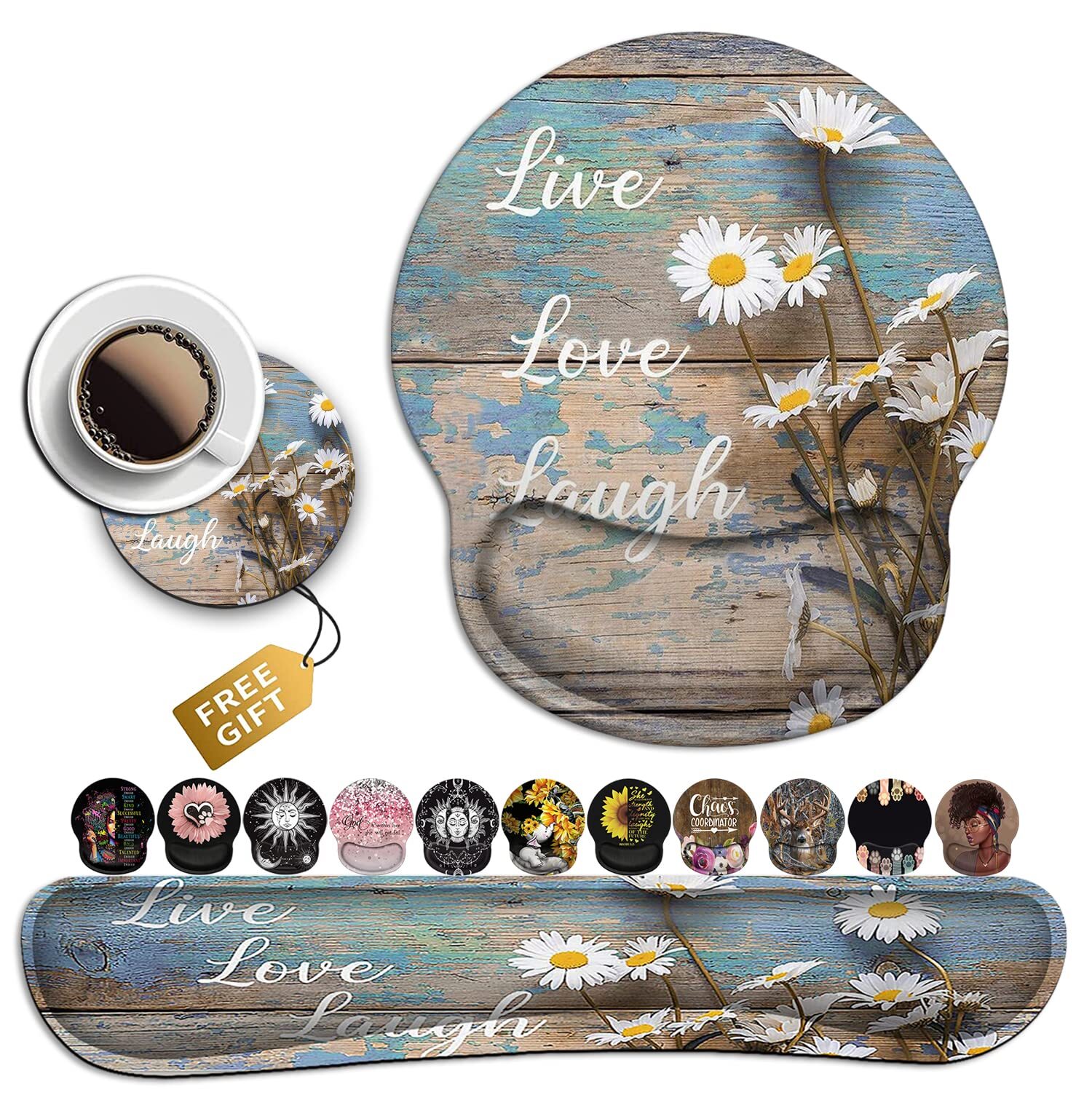 Ergonomic Gel Mouse Pad with Wrist Rest for Women Relieves Fatigue-image